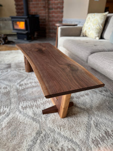 Nakashima-Inspired Black Walnut Coffee Table