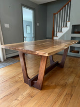 Load image into Gallery viewer, Syncline Trestle Dining Table - Made to Order - Local Delivery to NJ NY PA CT Only