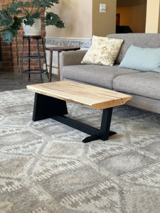 Nakashima-Inspired Live-Edge Ambrosia Maple Coffee Table