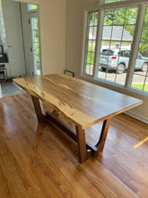 Load image into Gallery viewer, Syncline Trestle Dining Table - Made to Order - Local Delivery to NJ NY PA CT Only