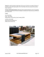 Load image into Gallery viewer, 50% Deposit for Custom Coffee Table - Reserved for E. Trentacoste