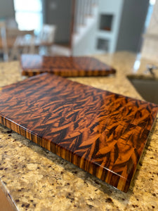 Tigerwood End-grain Cutting Board - 17''L x 12''W