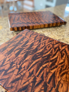 Tigerwood End-grain Cutting Board - 17''L x 12''W